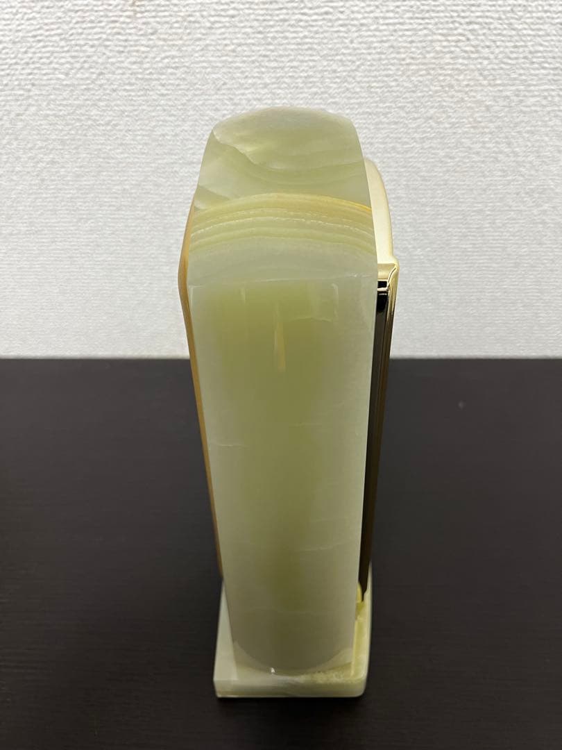 セイコークロック　BY223M　電波置時計　オニキス枠　豪華