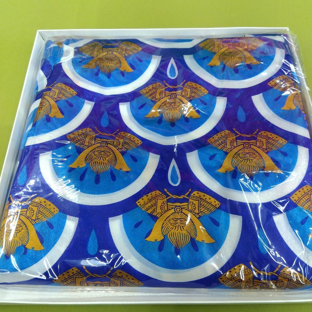 【3ｍ】鯉のぼり サテン生地 青鯉 黄金兜鯉