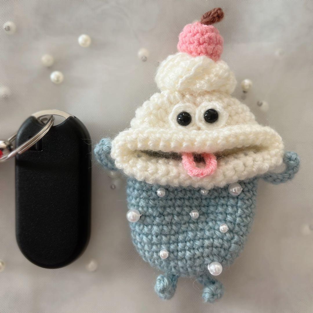 パクパクモンスター リトルモンスター キーケース チャーム クリーム