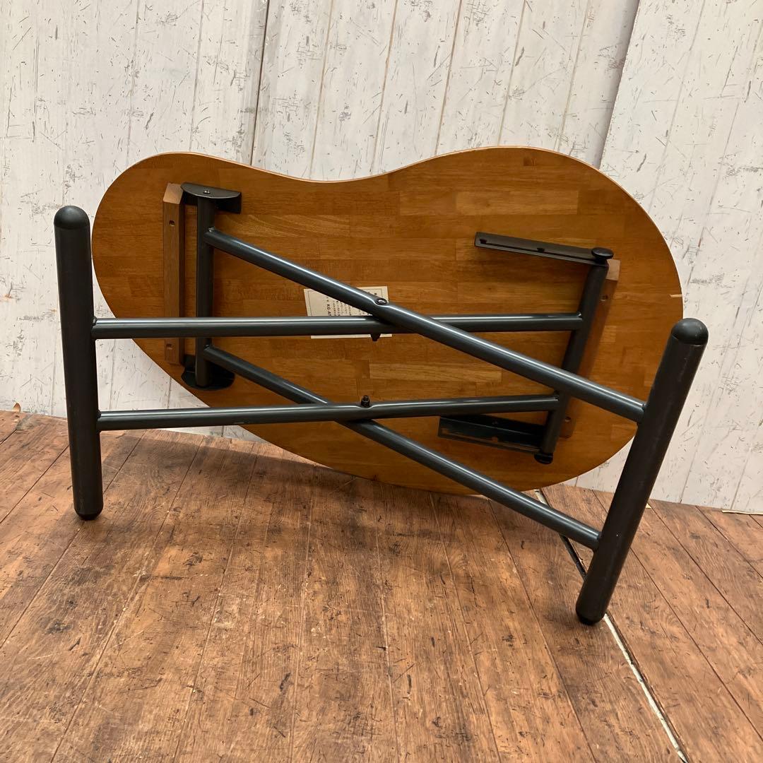 北欧レトロ 天然木製ビーンローテーブル センターテーブル リフトテーブル 昇降式