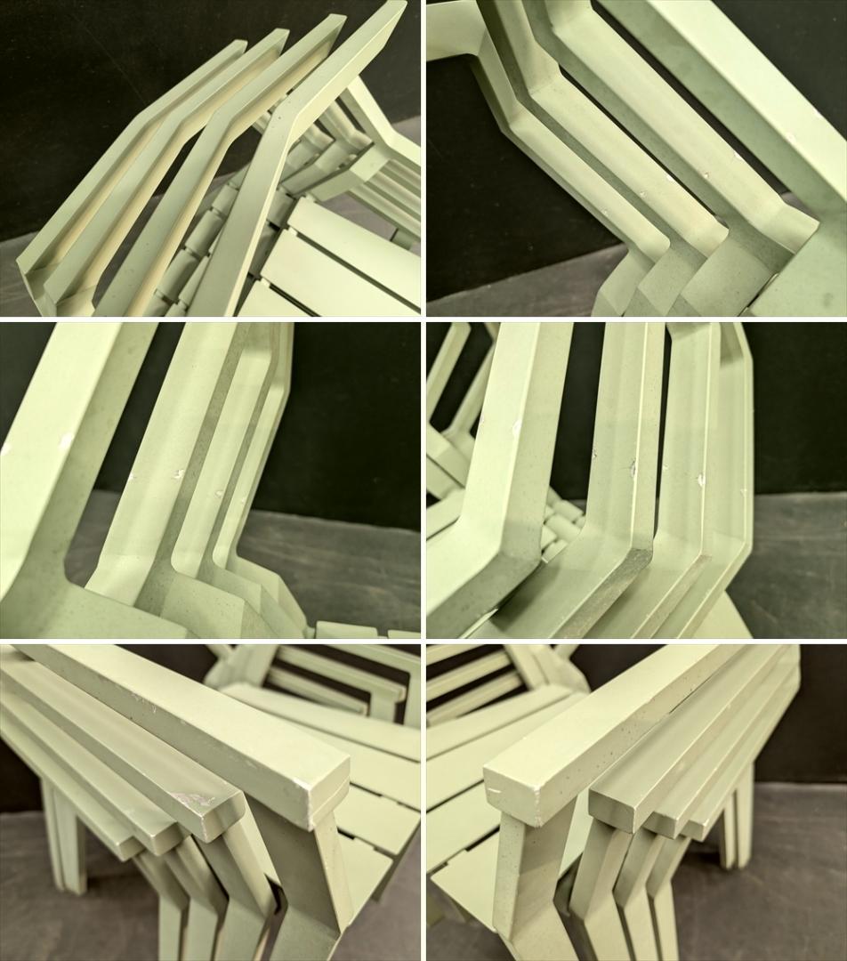 ジゼル　クン　アルミ　4脚　スタッキング　ガーデンチェア　イス　椅子　チェア　C