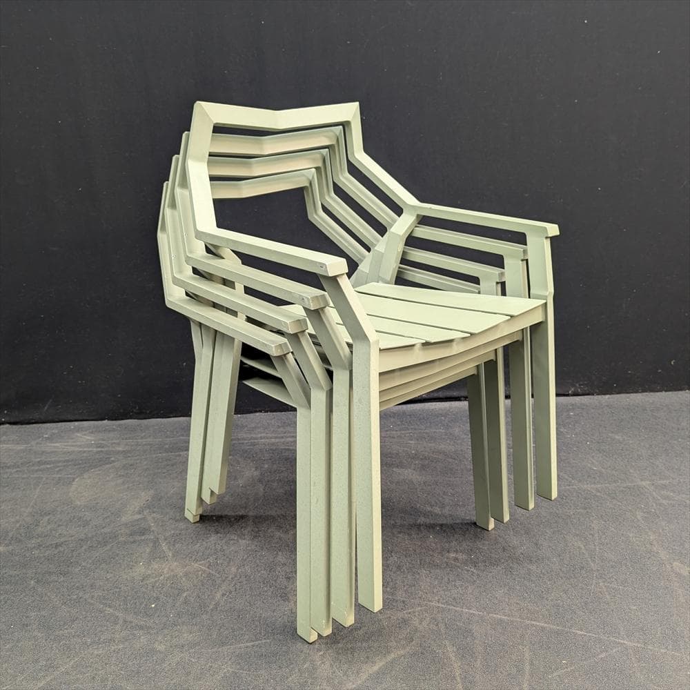 ジゼル　クン　アルミ　4脚　スタッキング　ガーデンチェア　イス　椅子　チェア　C