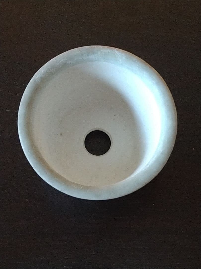 盆栽鉢　盆栽小鉢　落款屯洋 外縁青磁丸鉢