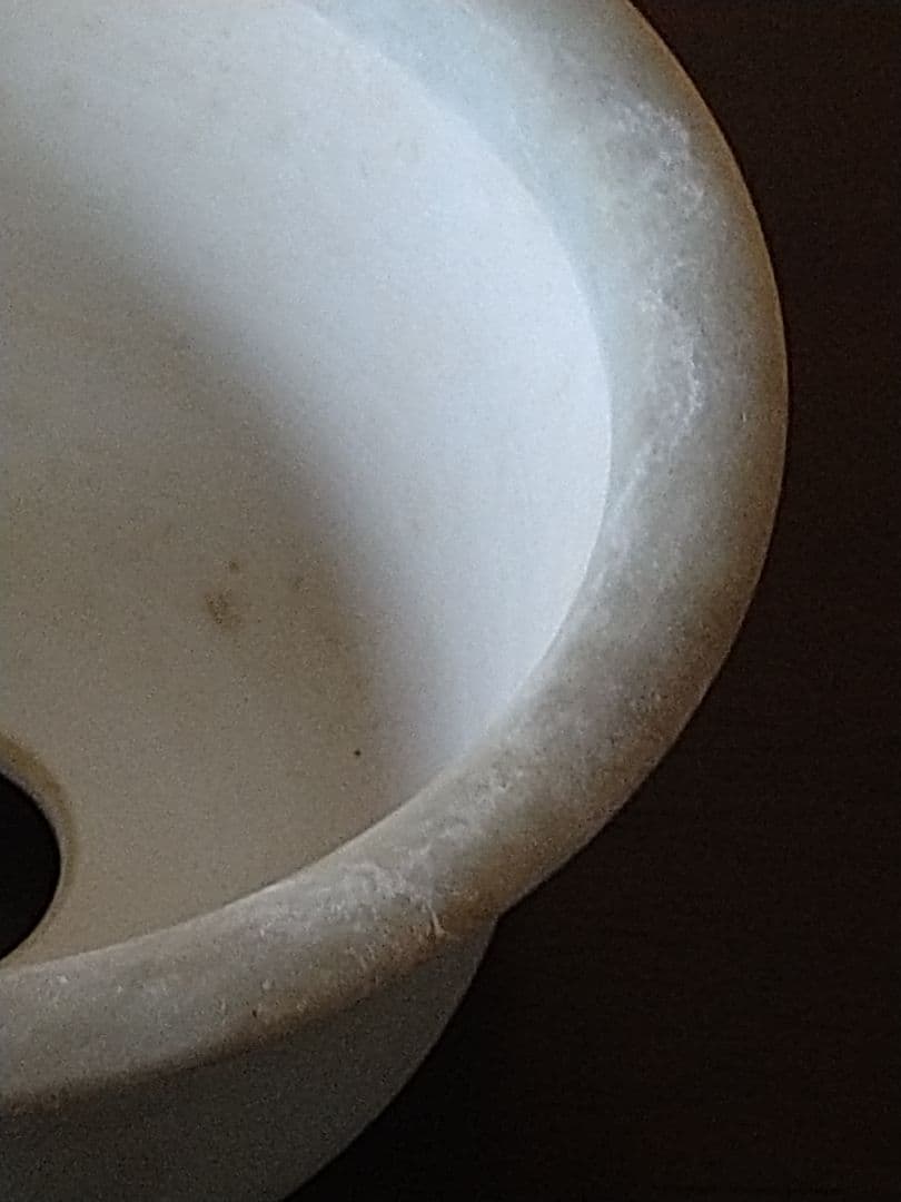 盆栽鉢　盆栽小鉢　落款屯洋 外縁青磁丸鉢