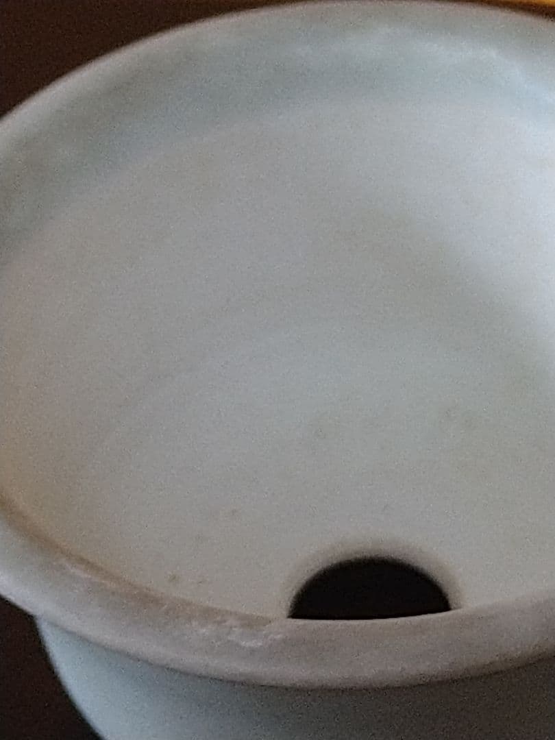 盆栽鉢　盆栽小鉢　落款屯洋 外縁青磁丸鉢