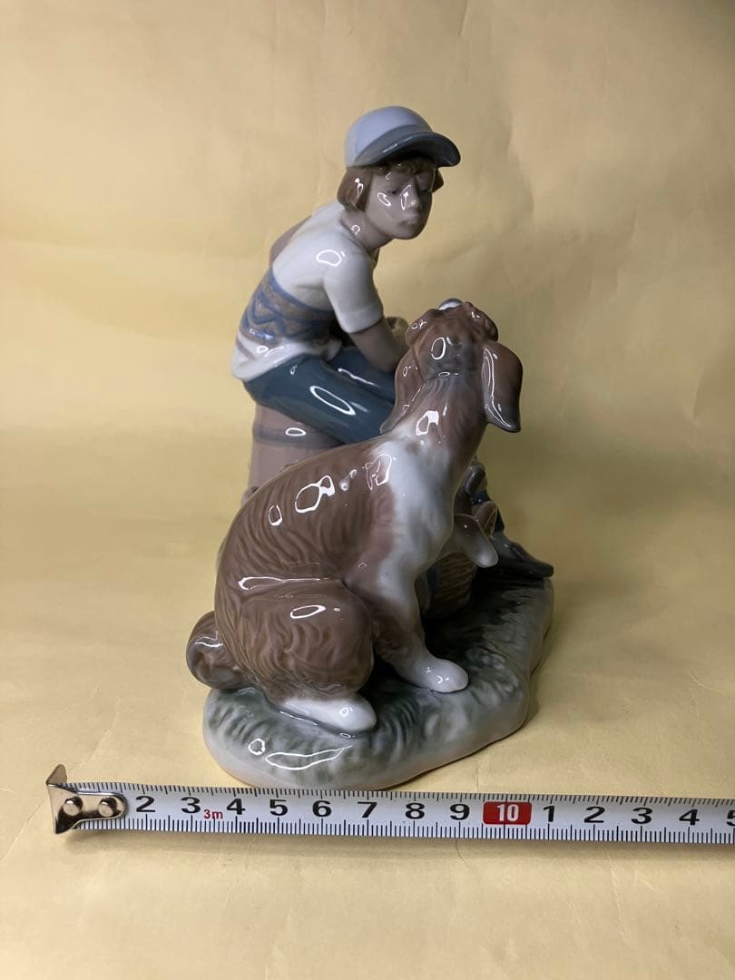 1985年絶版レア品』リアドロ 犬と少年の陶器像（#5376この子は