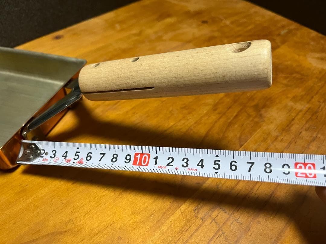 【ほぼ未使用】　EPON エポン　純銅製　卵焼き器　持ち手（天然木）