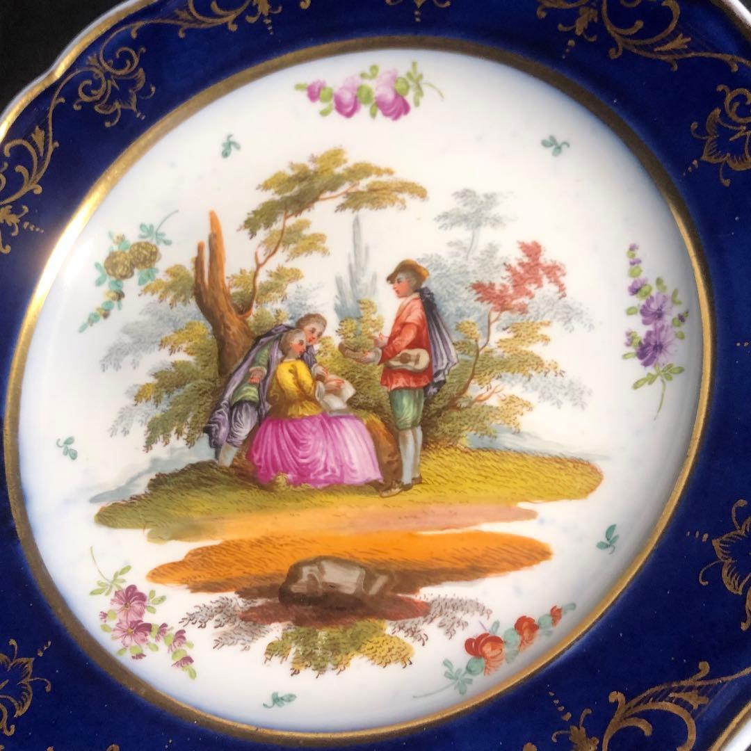 Meissen古マイセン/※ 1級品 大皿 ワトー 上級作品　美品