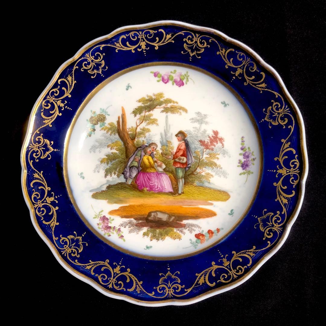 Meissen古マイセン/※ 1級品 大皿 ワトー 上級作品　美品