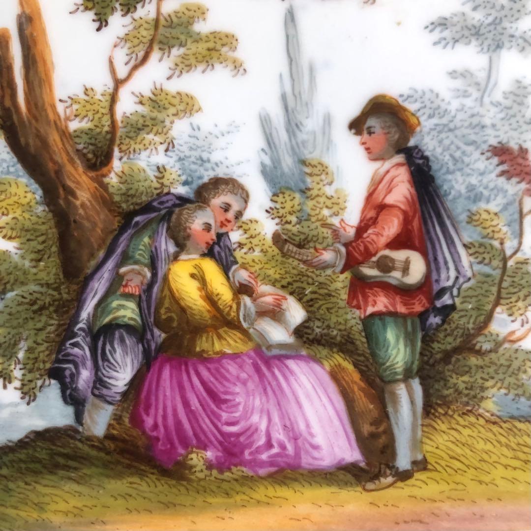 Meissen古マイセン/※ 1級品 大皿 ワトー 上級作品　美品