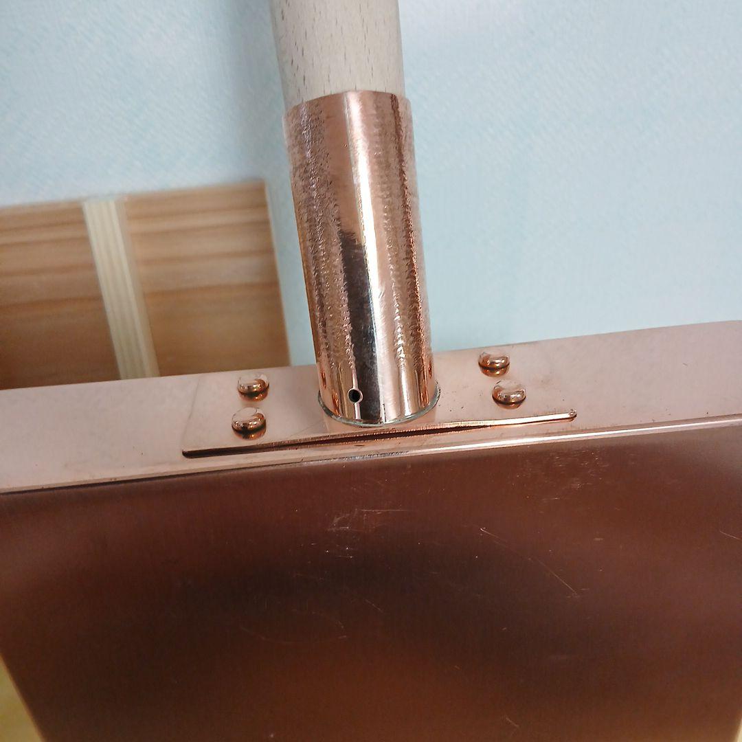 銅製卵焼き器 18cm角 木製ハンドル蓋付き