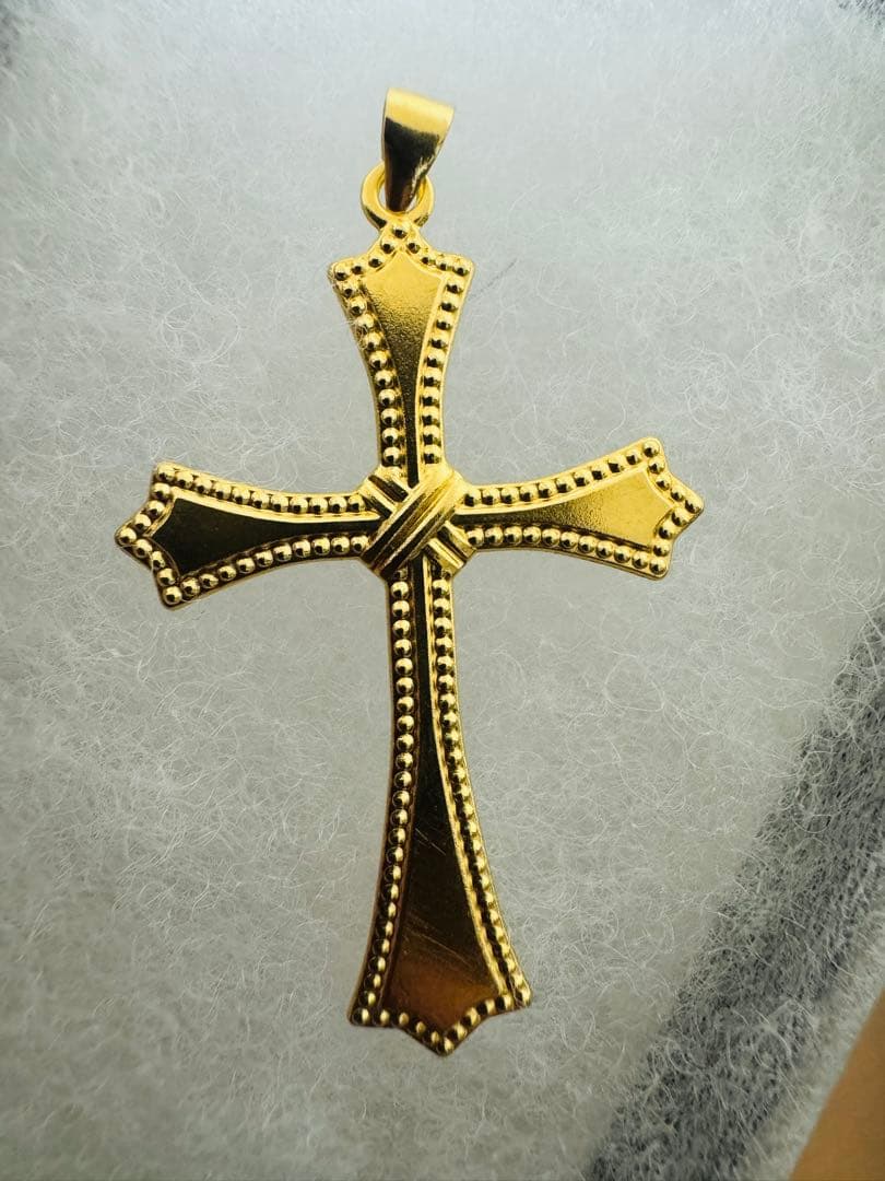 18金　クロス　ペンダント
