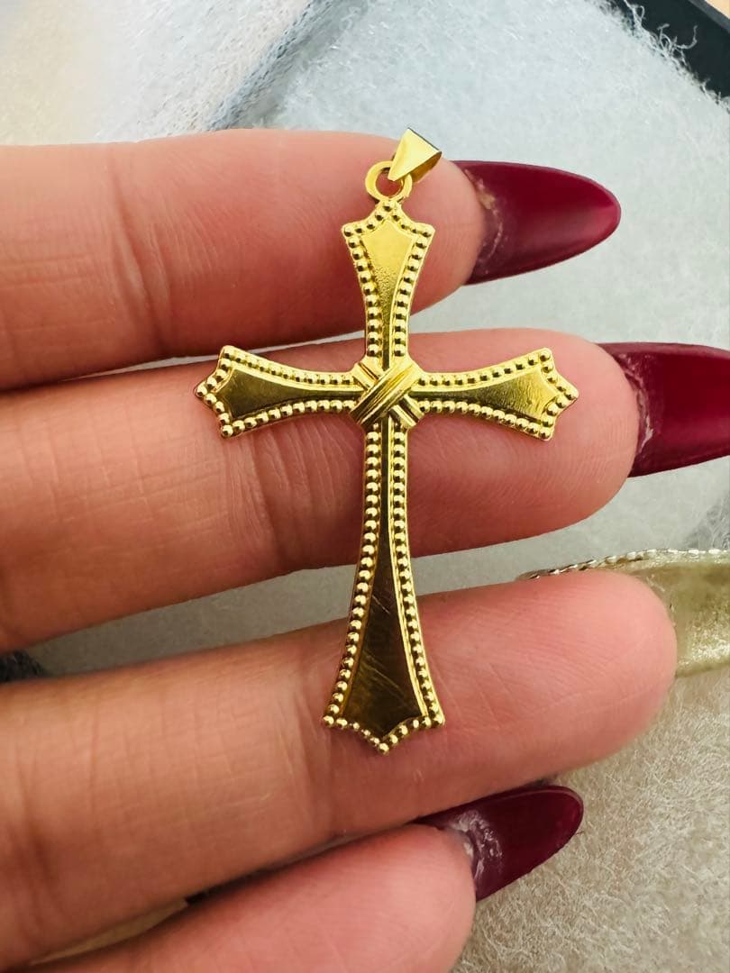 18金　クロス　ペンダント