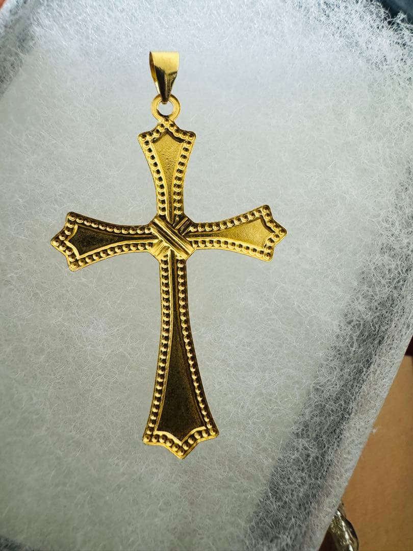 18金　クロス　ペンダント