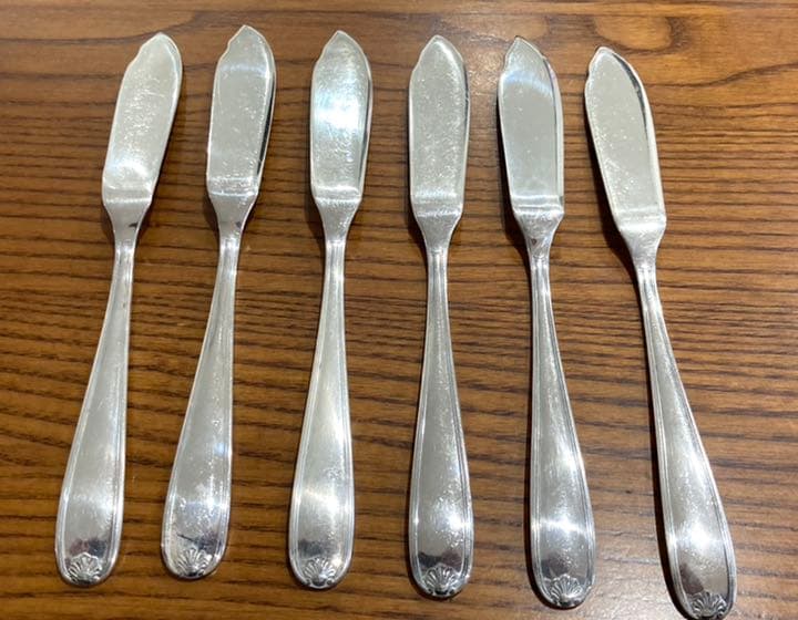 12 クリストフル　フィッシュナイフ　6本セット　純銀メッキ