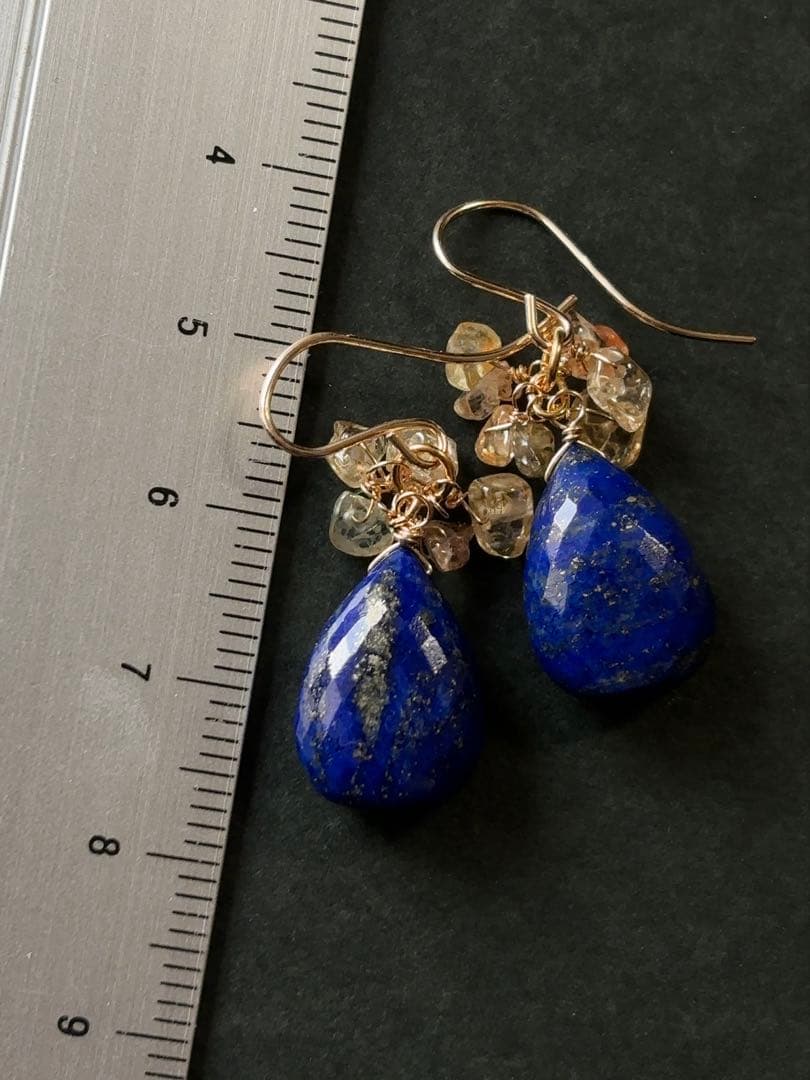 B85 大粒ラピスラズリのピアス