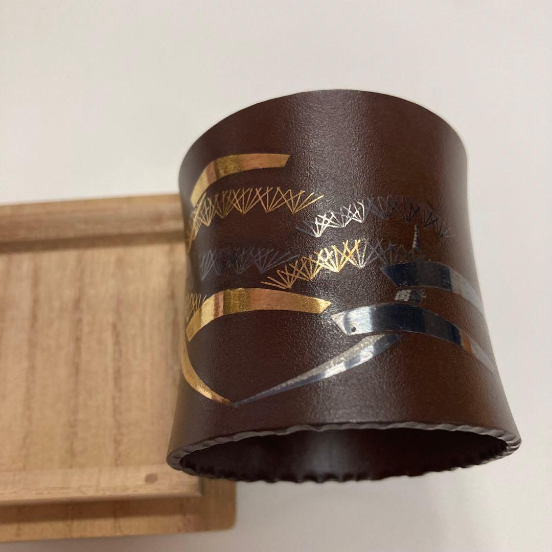 千家十職 中川浄益 若松 蓋置 未使用 長期保管品 茶道 金 銀 象嵌 浄益