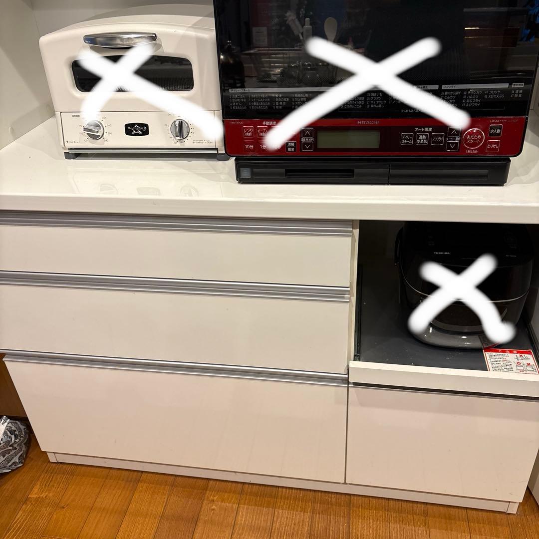 訳あり　食器棚　上下別　①上棚のみ