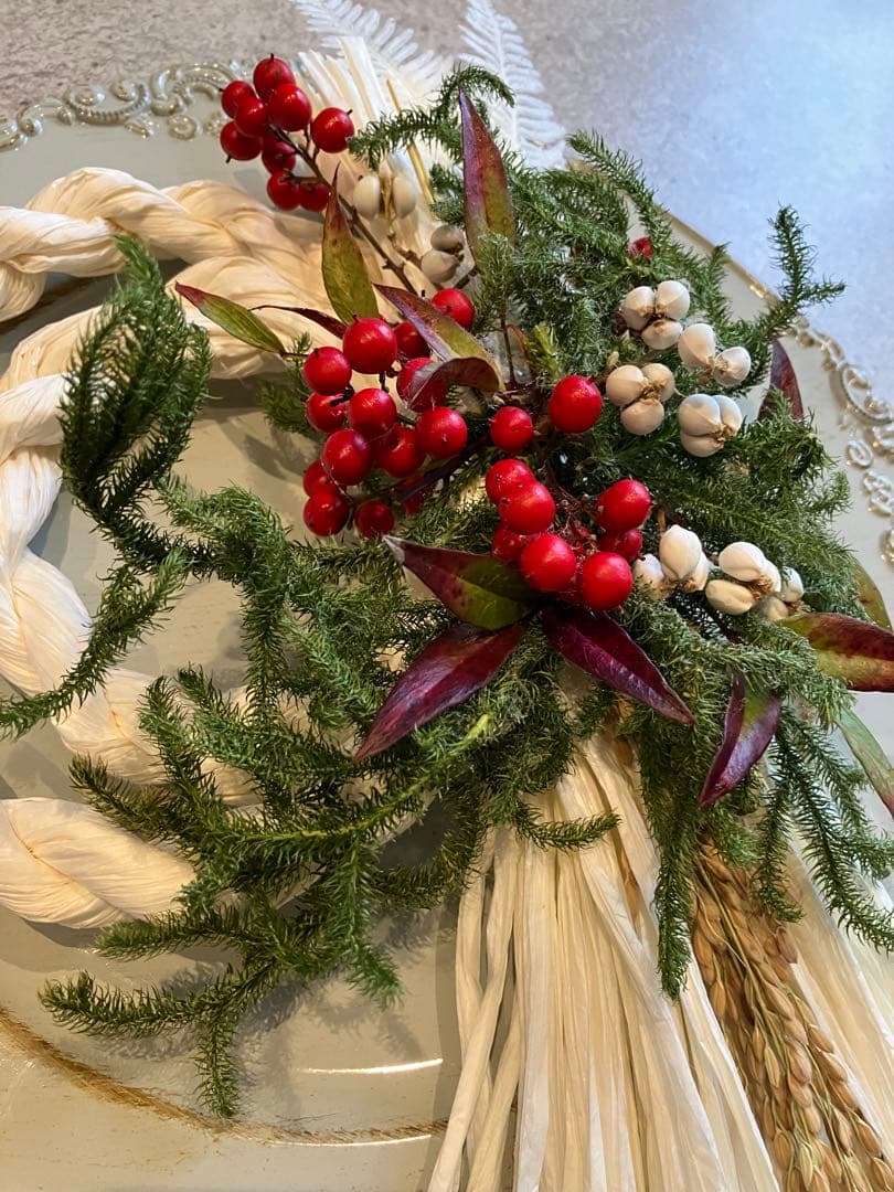 新作✩.*˚お正月 しめ縄飾り ～フラワーアレンジメント～現品限り