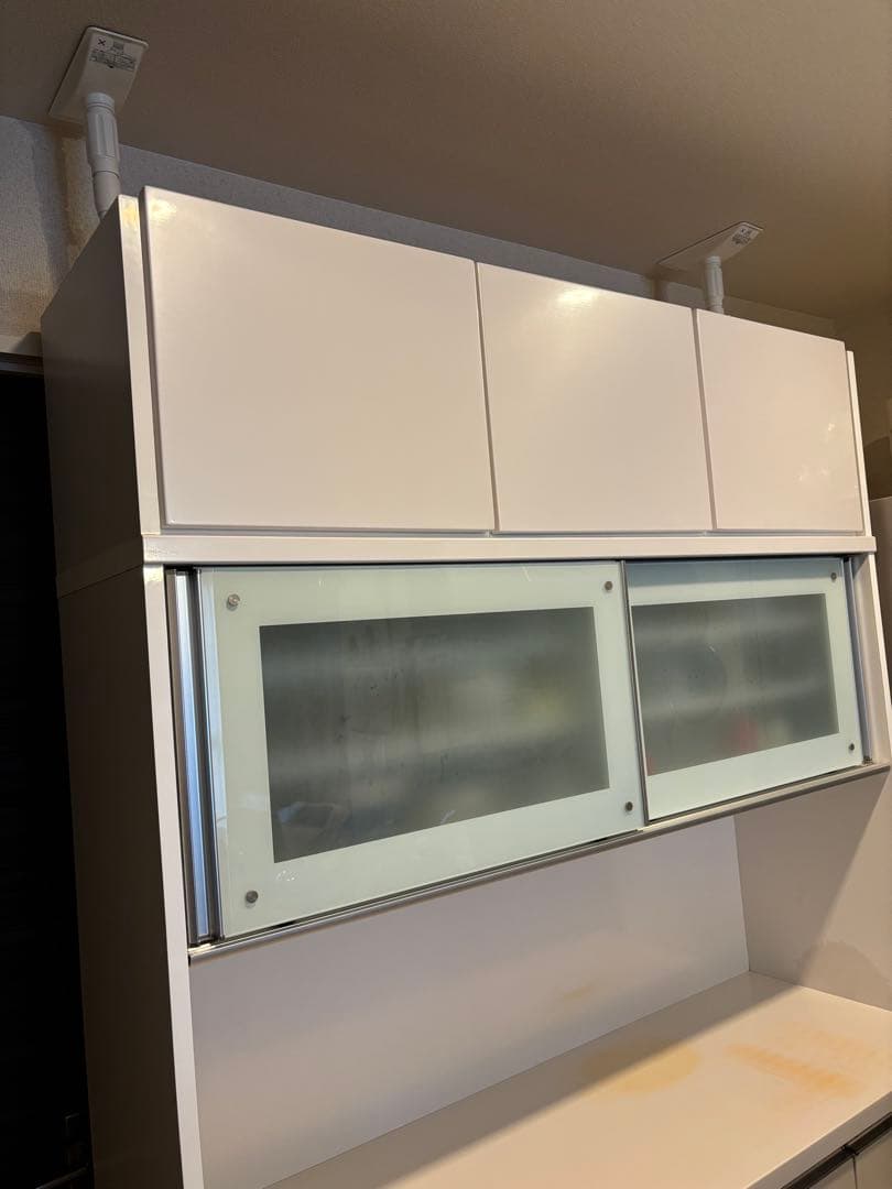 【最終値下中・〜12月中旬・送料込】ホワイトキッチン収納 引き出し式＋上置き収納