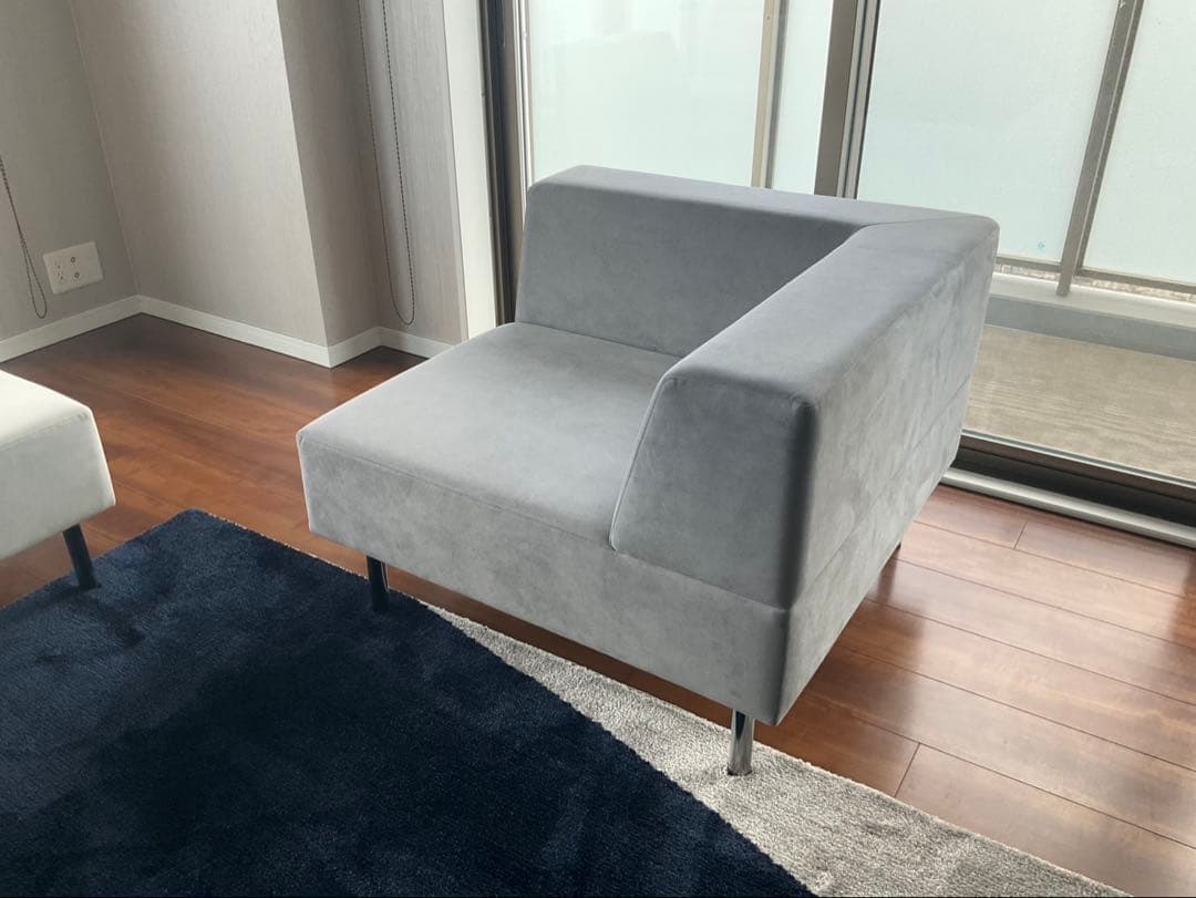 【2026年1月購入／美品】フランネルソファ PIVO 1人掛け 脚3種付き