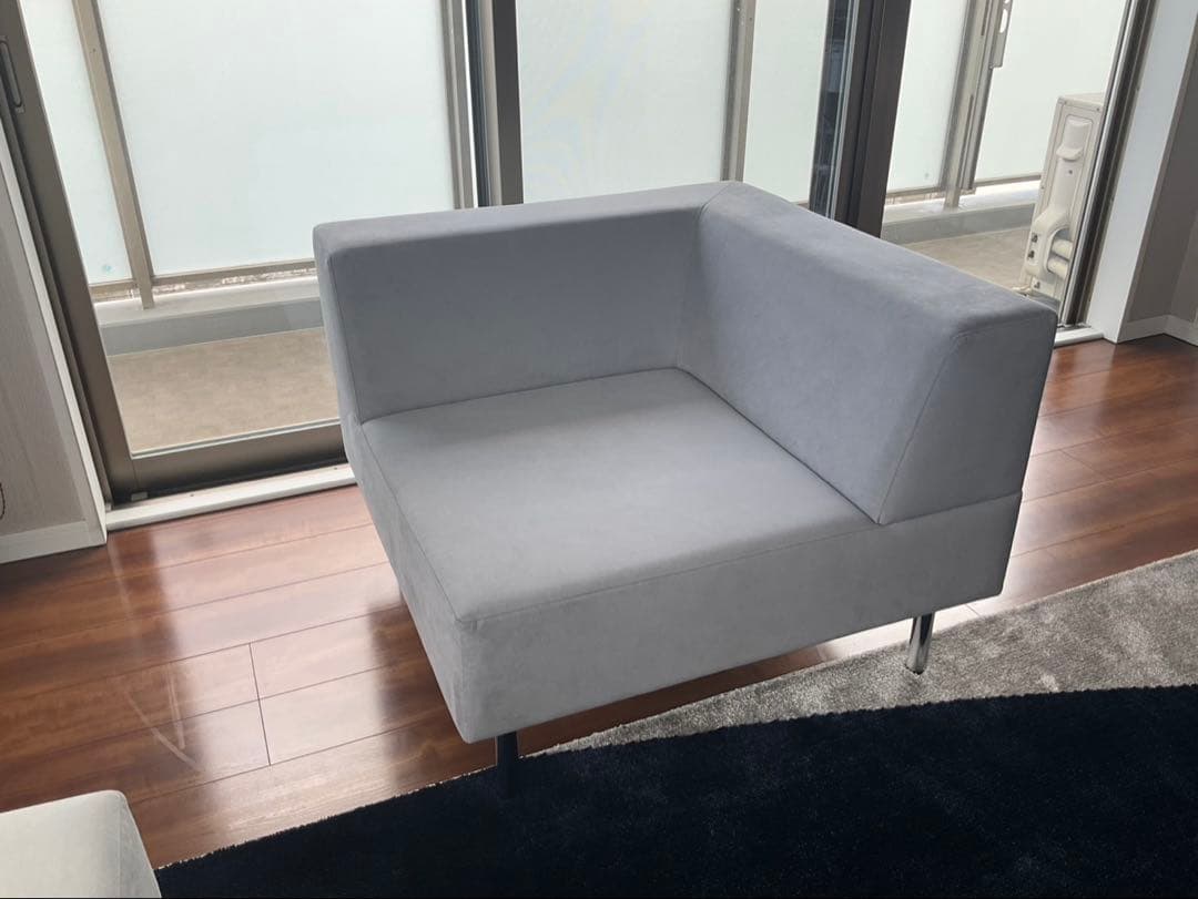 【2026年1月購入／美品】フランネルソファ PIVO 1人掛け 脚3種付き