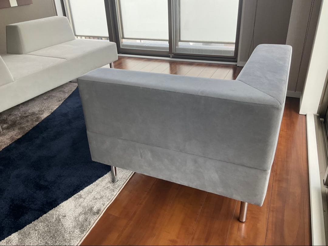 【2026年1月購入／美品】フランネルソファ PIVO 1人掛け 脚3種付き