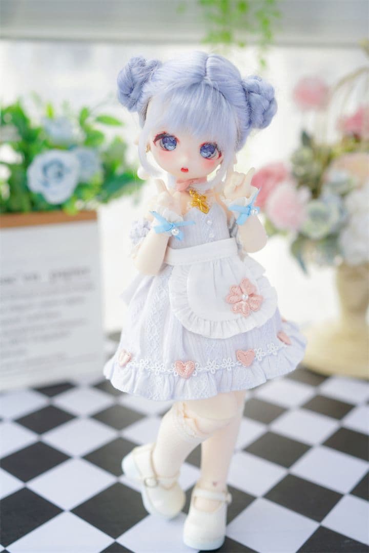 AX35 BJD 1/6 人形 ドール　用ウィッグ カツラ 耐熱 ハンドメイド