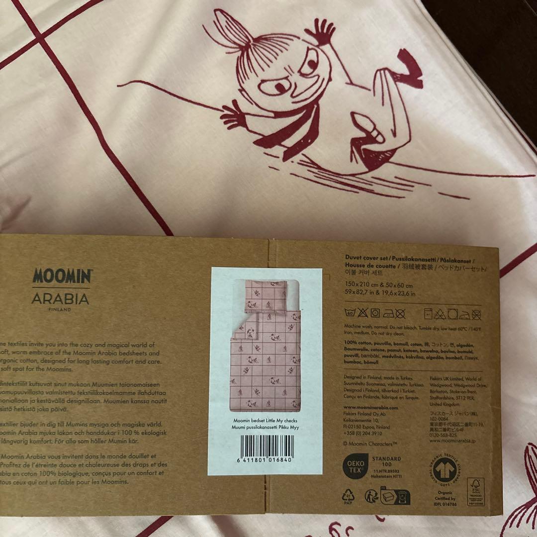 新品☆アラビア×ムーミンリトルミイ　コットンシーツ 150x210cm 枕カバー