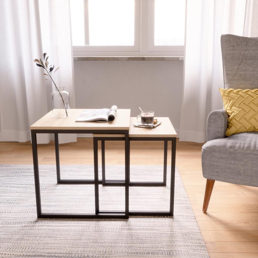 2個セット ネストテーブル 木製 おしゃれ サイドテーブル
