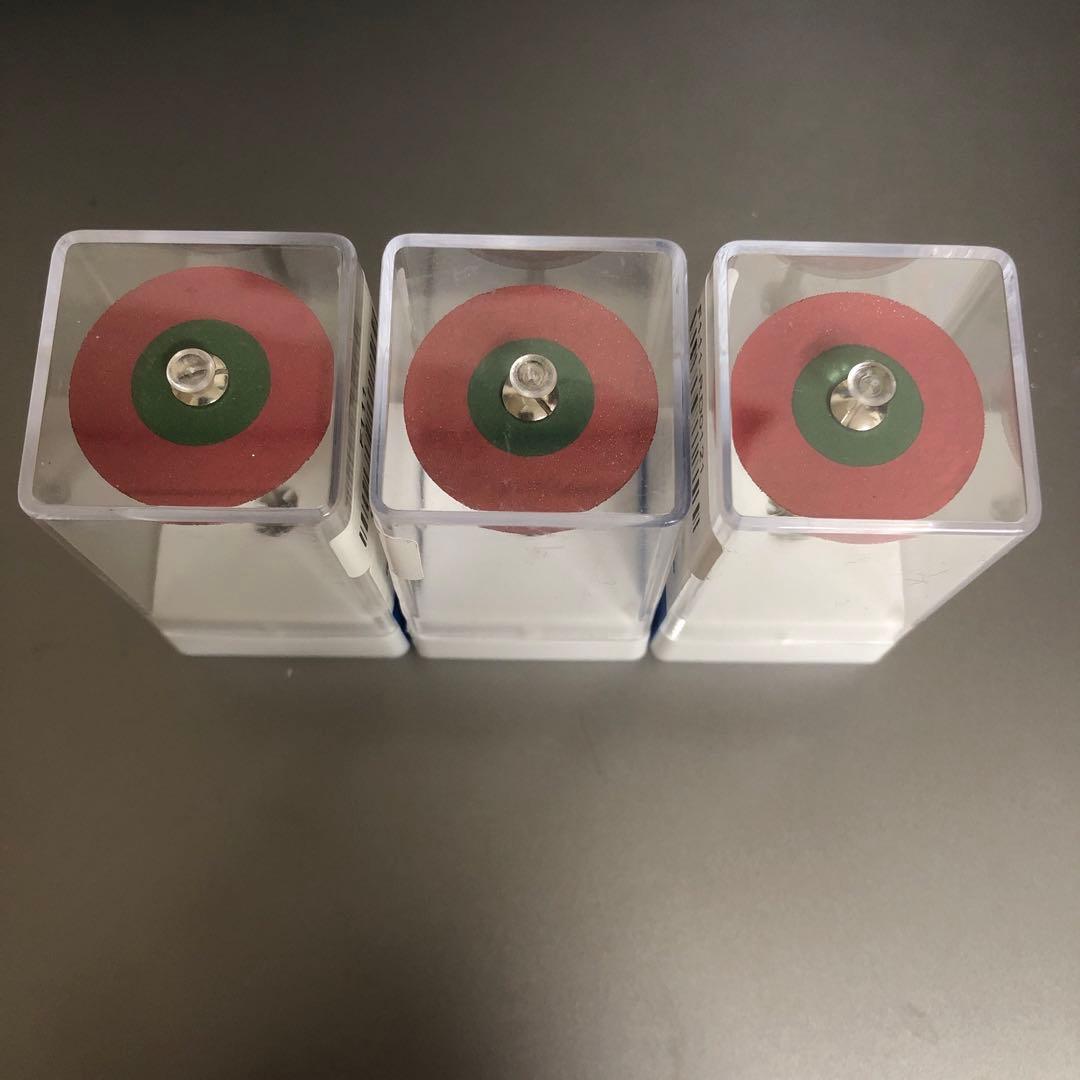 歯科　ダイヤモンドラバー3個セット 赤:Coarse 荒い