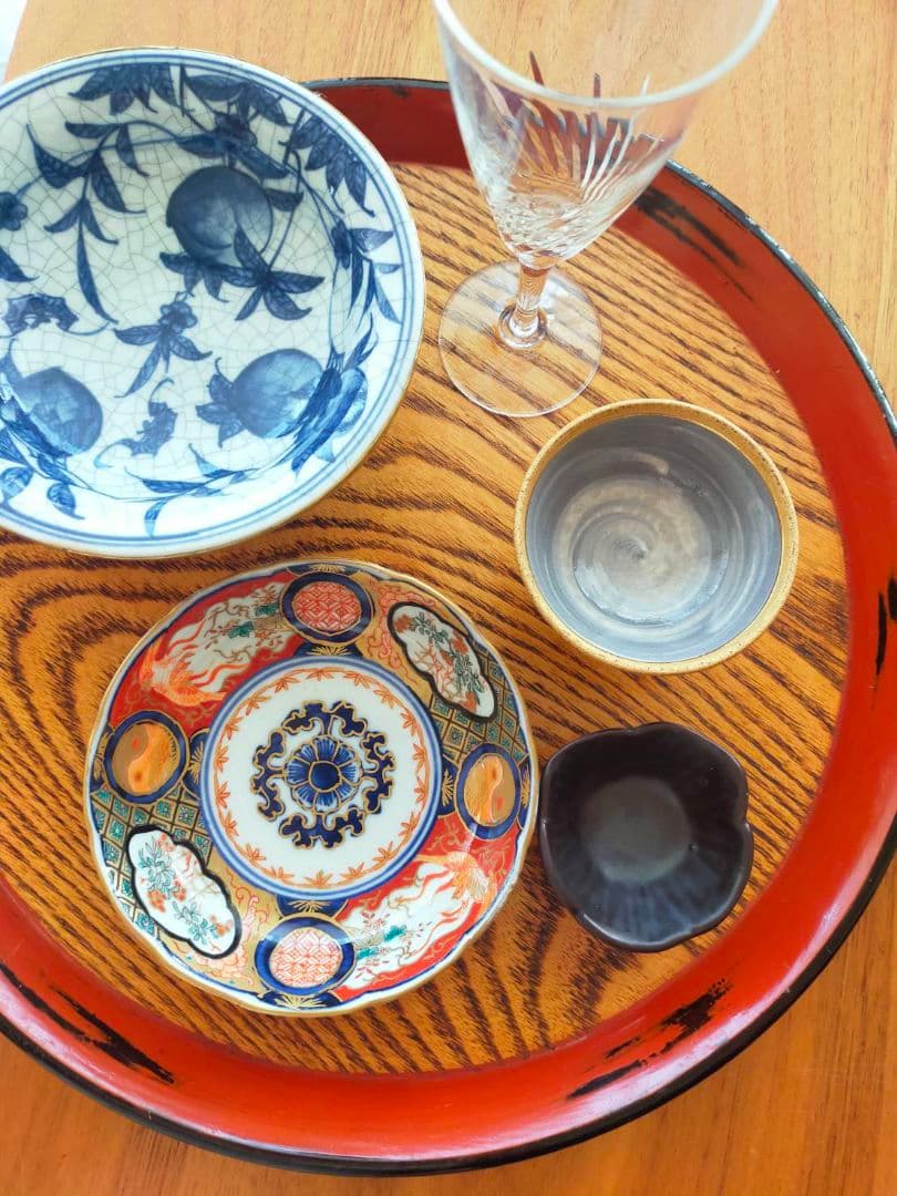 金彩　伊万里焼　時代物　骨董　5枚