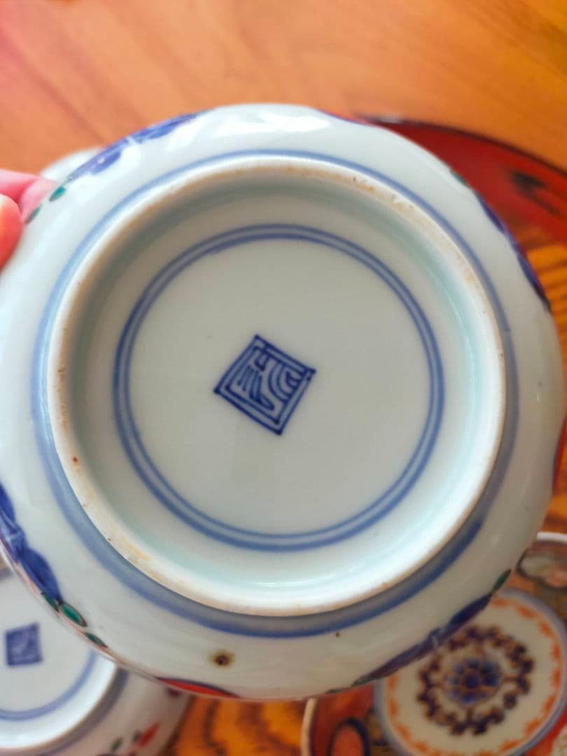 金彩　伊万里焼　時代物　骨董　5枚