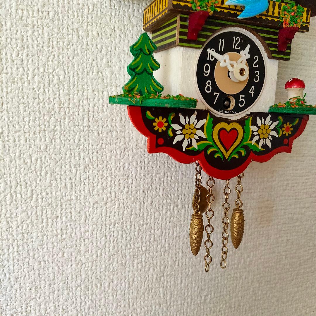 西ドイツ/エングストラー社製】森の時計 ゼンマイ巻 ミニチュア鳩時計