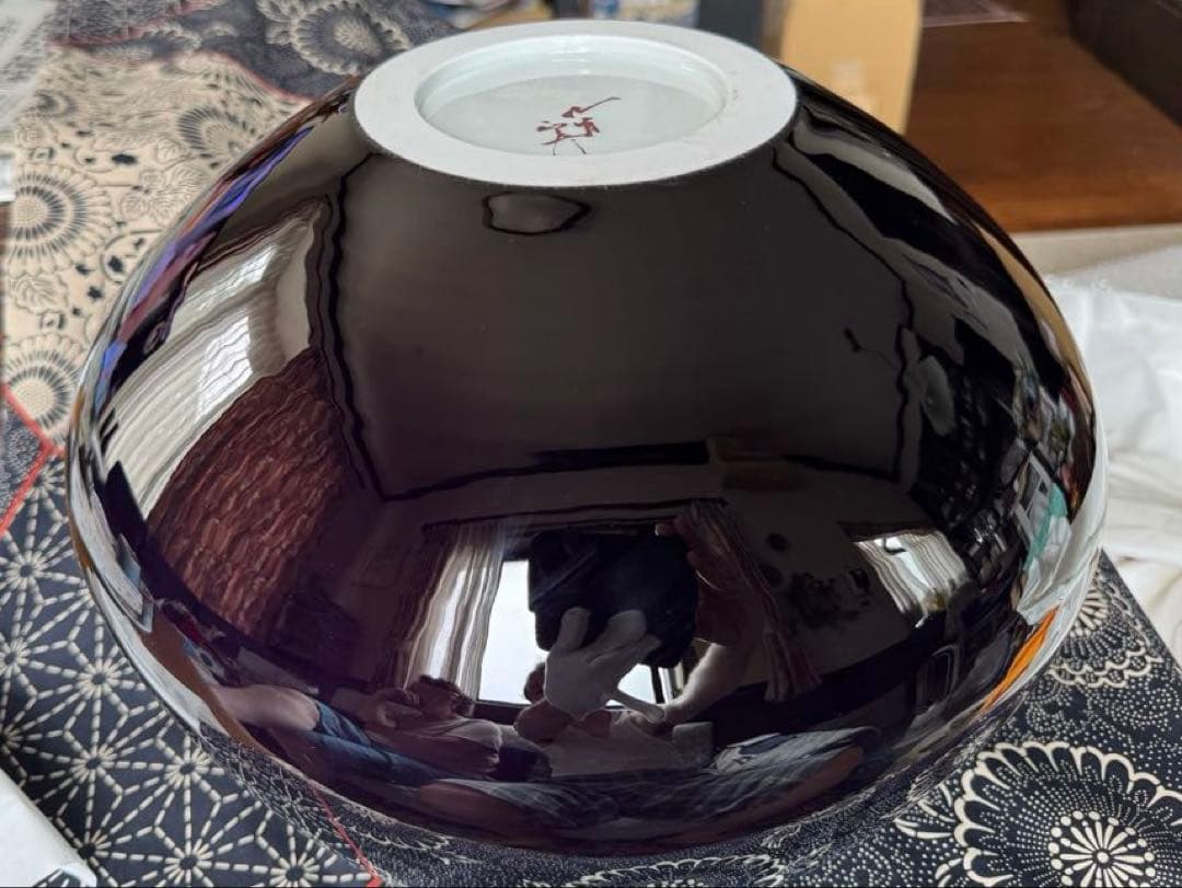 幅30cmの大型作品！ 人間国宝 三代 徳田八十吉 (正彦銘) 碧明釉小紋壺