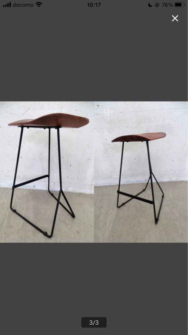 ナチュラルウッドのスツール　1脚　その③