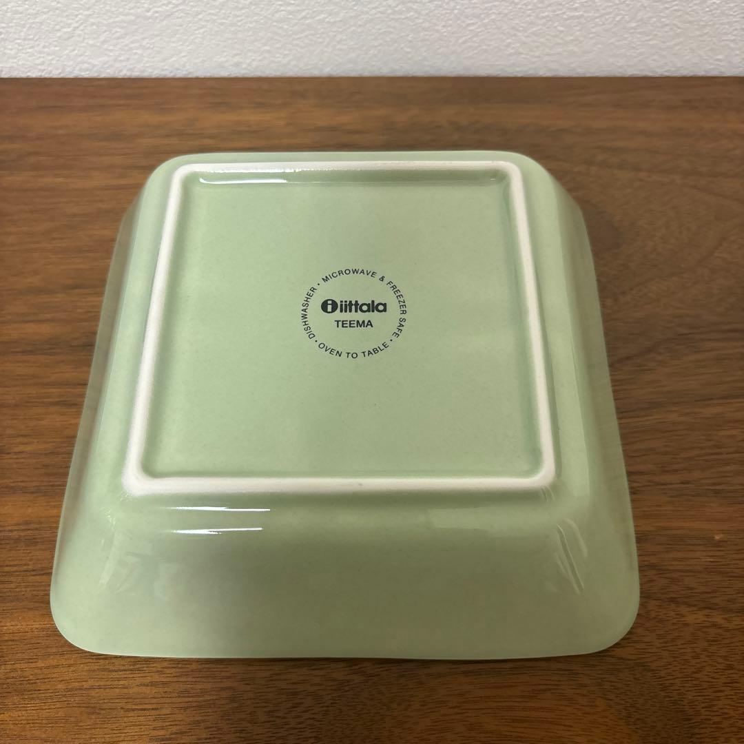 廃盤　イッタラ　スクエアプレート　セラドングリーン　2枚セット