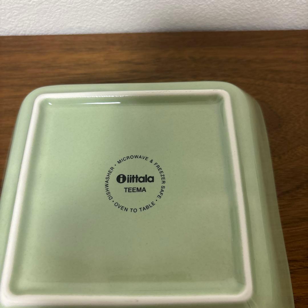廃盤　イッタラ　スクエアプレート　セラドングリーン　2枚セット