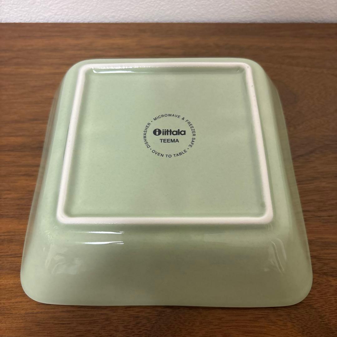 廃盤　イッタラ　スクエアプレート　セラドングリーン　2枚セット