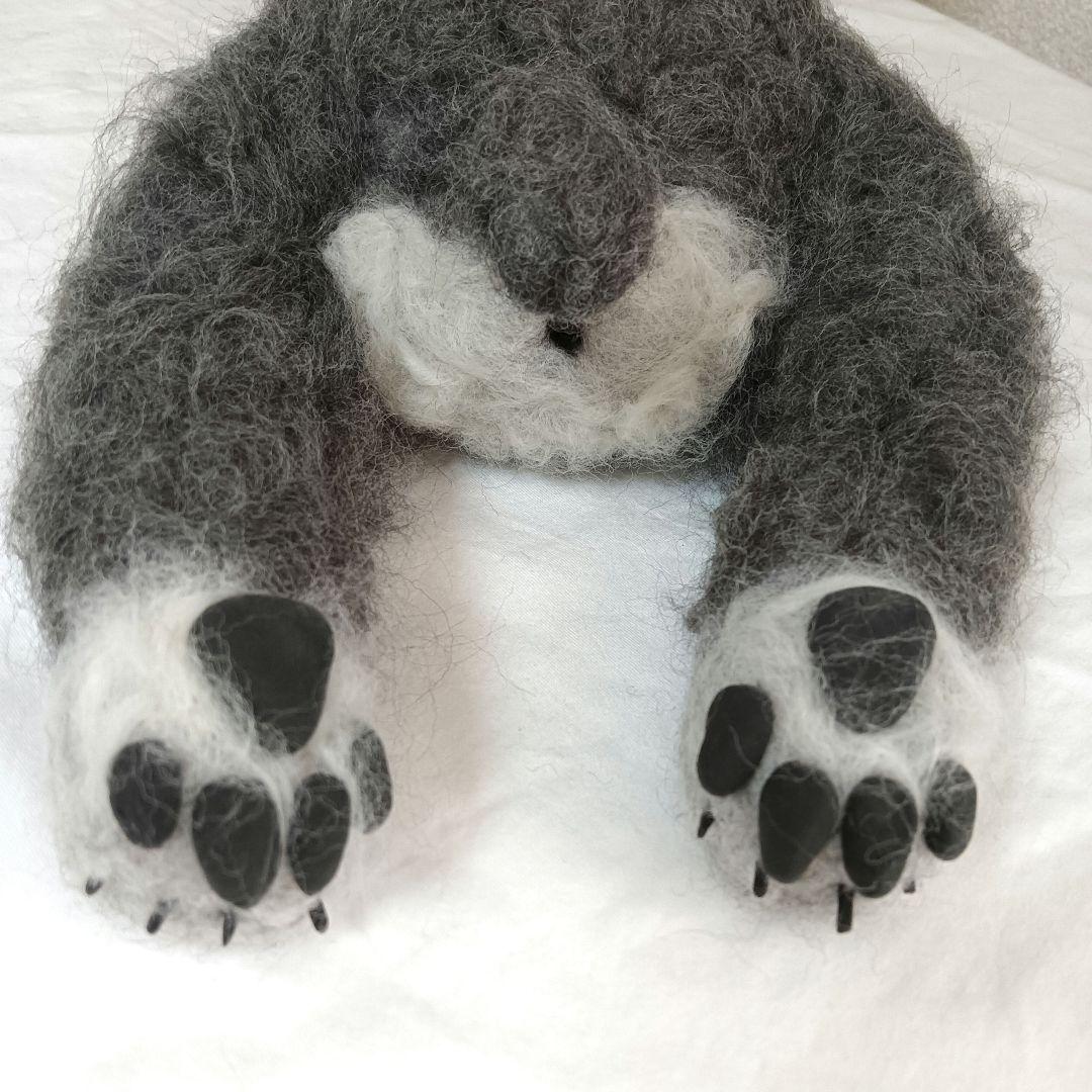 羊毛フェルト全長63cmぬぼっとまったり作品 本物の大きさに近い特大