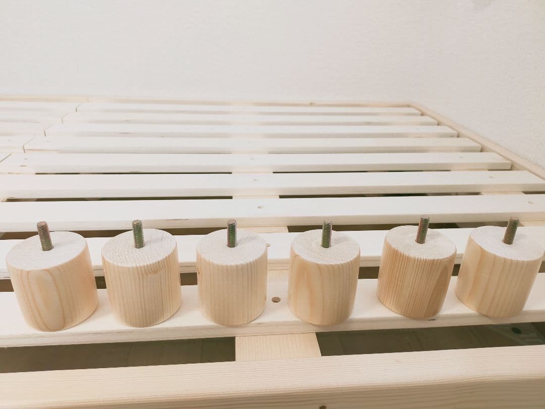 天然木 シングル ショート サイズ すのこベッド 高さ調節4段階 北欧調デザイン