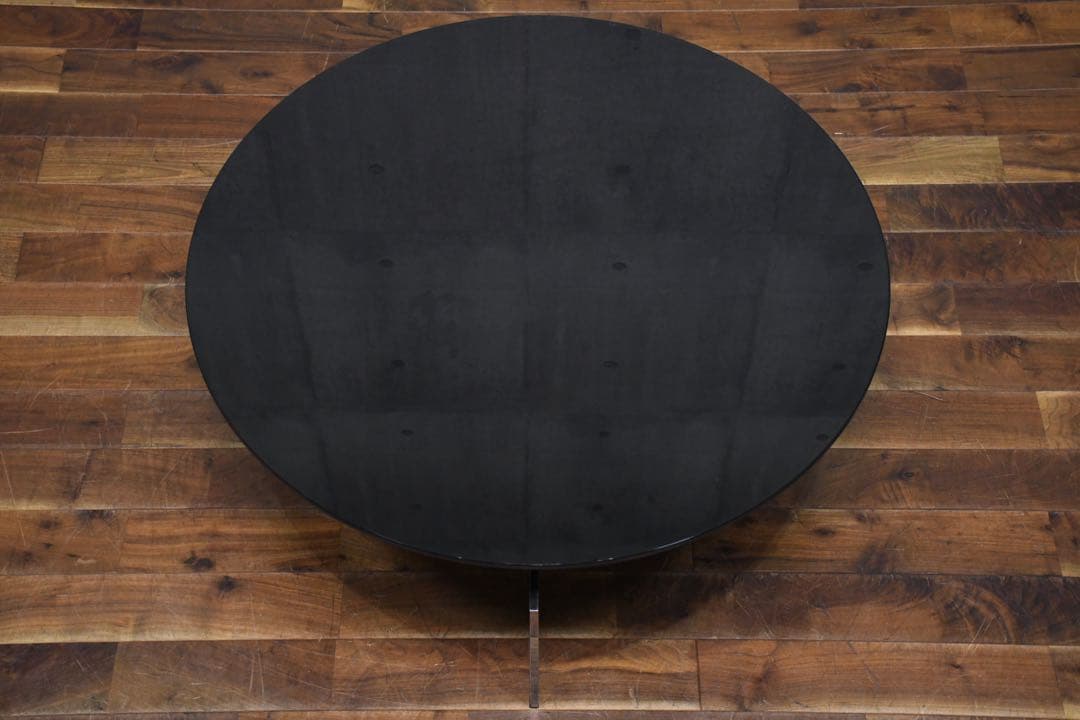 EDC58 スタイリッシュモダン 3レッグ ガラス天板 コーヒーテーブル