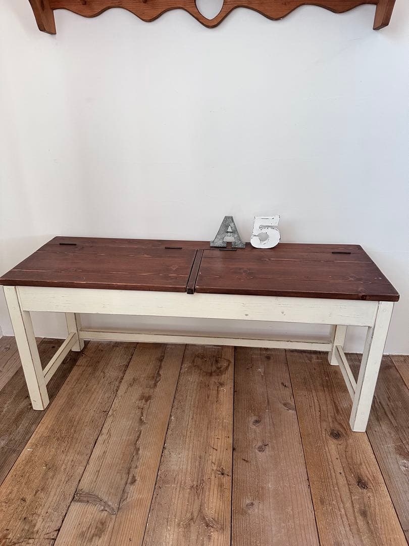 シャビーシック家具/アンティーク家具/キッズ用開閉式デスク/机/カントリー家具