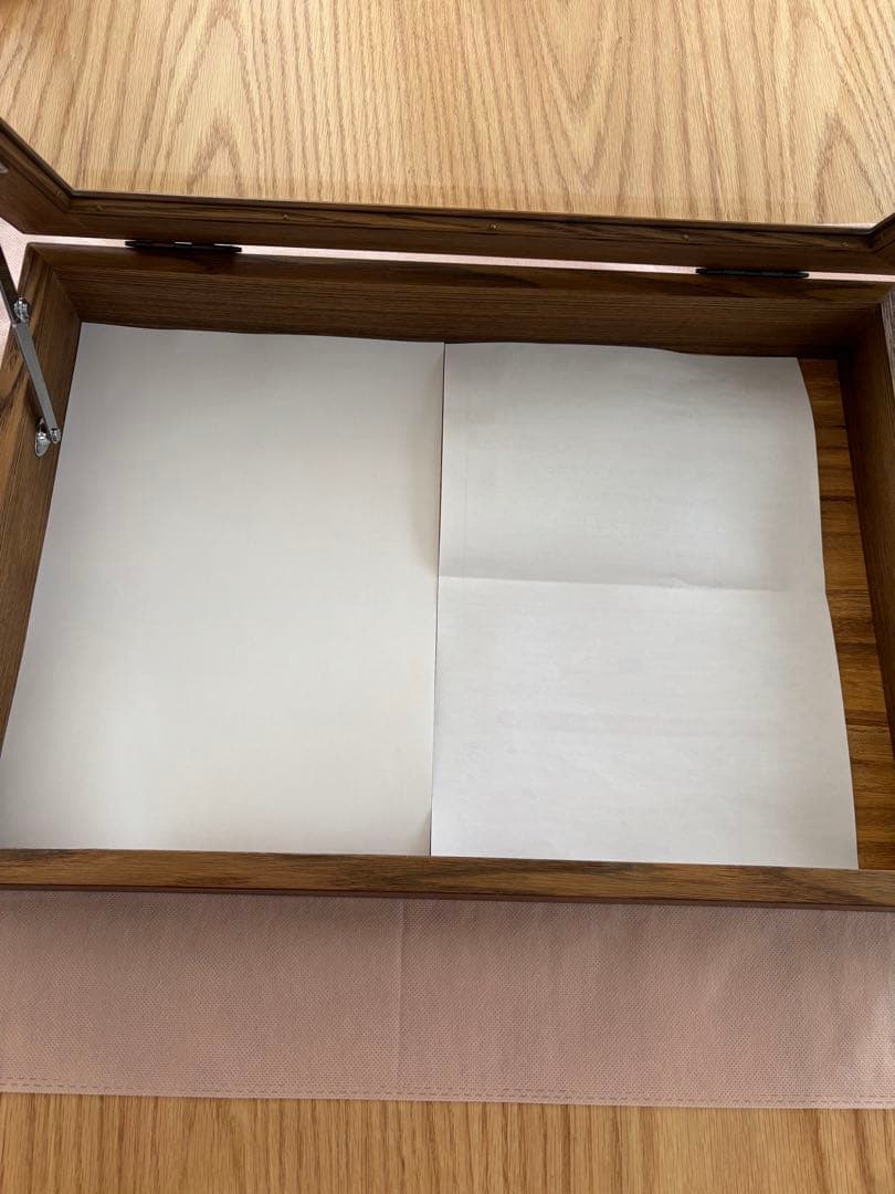 木製ガラス蓋付きディスプレイケース