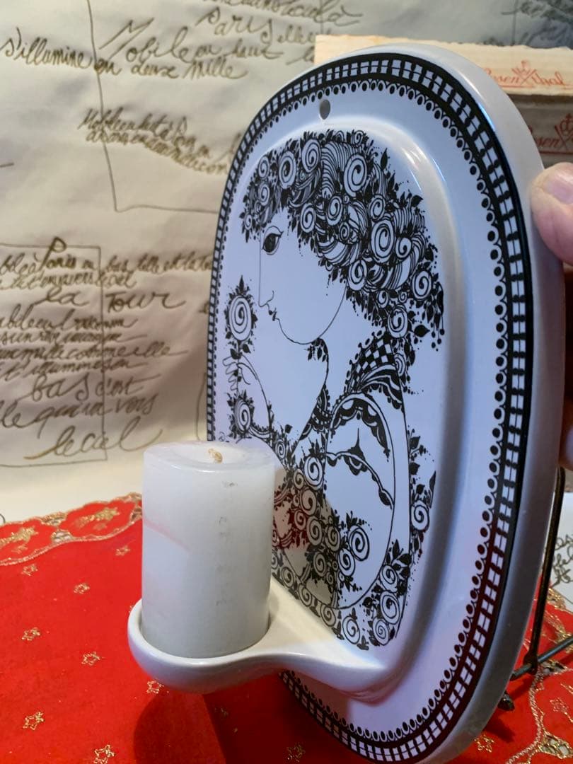 ビヨンヴィンブラッド　ビンテージのローゼンタール社のロウソク立て壁掛けプレート！