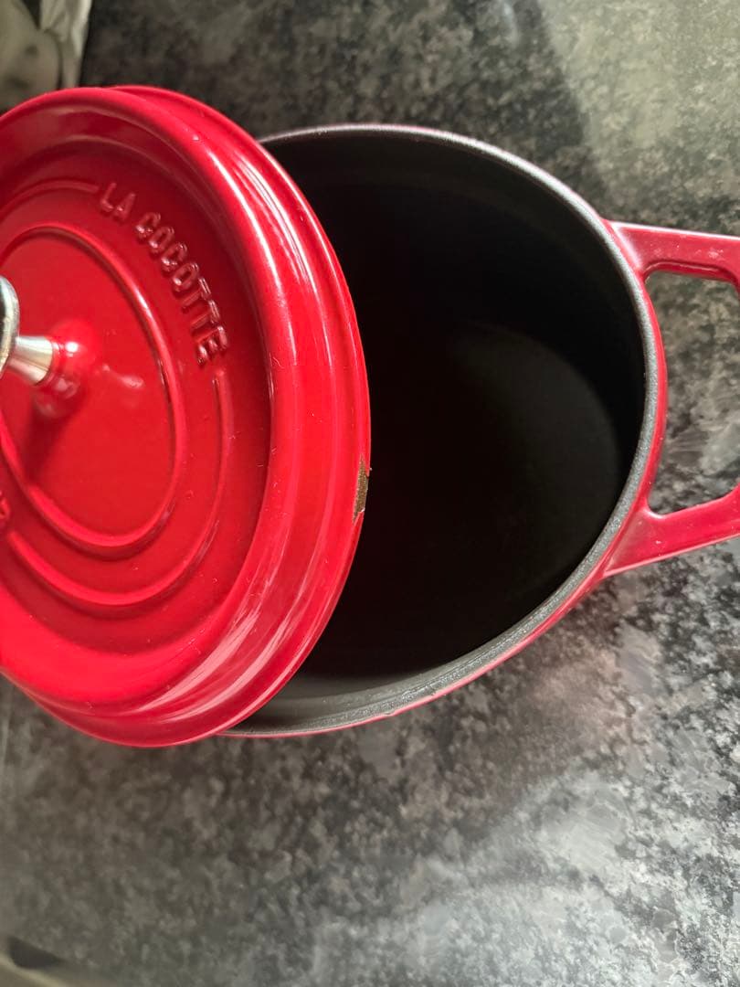 【美品】ストウブ ピコ・ココット オーバル 23cm チェリー（レッド）