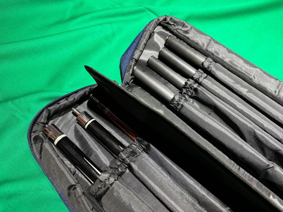 ビリヤードキューケース（3B×4Sモデル）新品　ソフトケース　ブラック　軽量