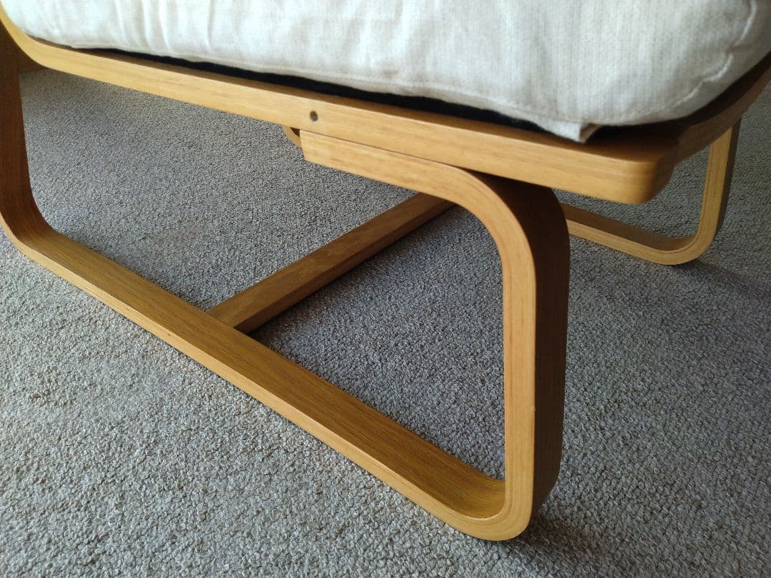 【美品】MUJI無印良品 ダイニングソファチェアオーク材/リビングでもつかえる②