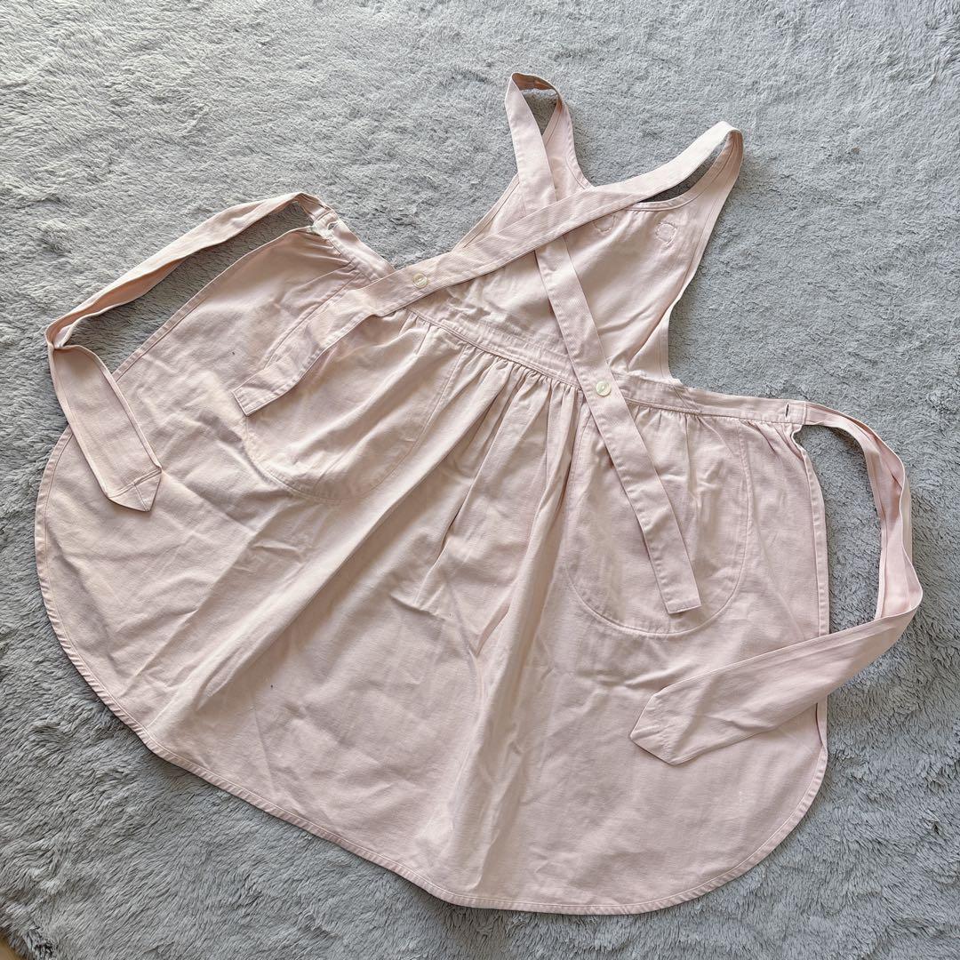 Sunduel お花モチーフが可愛い バッククロス エプロン ピンク 大人可愛い