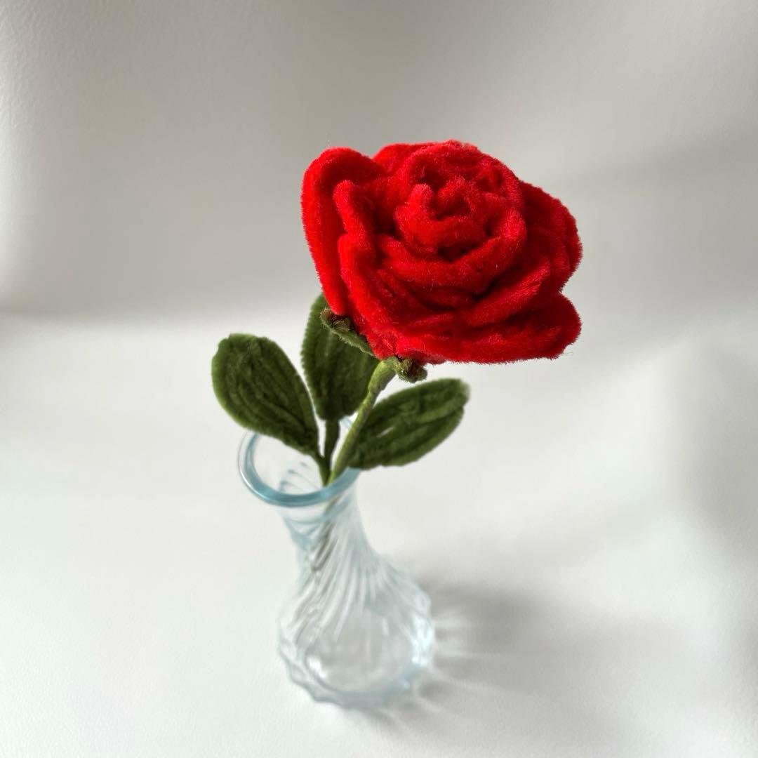 モールフラワー バラ 5本 花束 枯れないお花 ハンドメイド インテリア